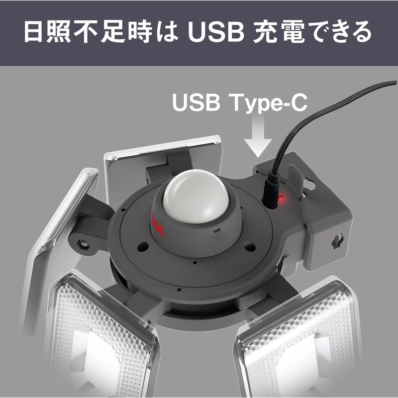 ムサシ 431498 7.5W×4灯 LEDソ-ラ-センサ-ライト S-400L 1個(ご注文単位1個)【直送品】