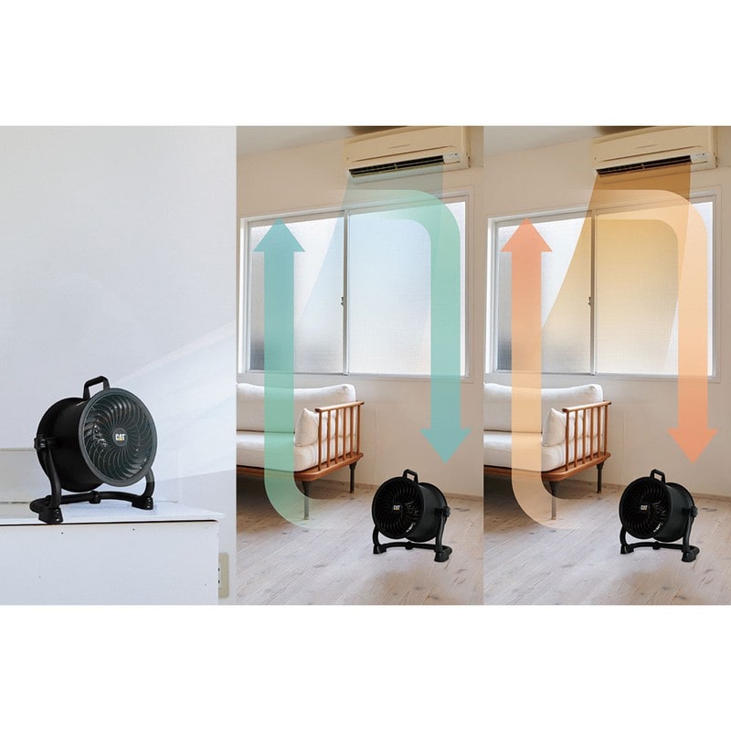 ムサシ 431546 CAT サーキュレーター22cm壁・床タイプBK HVD-9ACBK 1個(ご注文単位1個)【直送品】