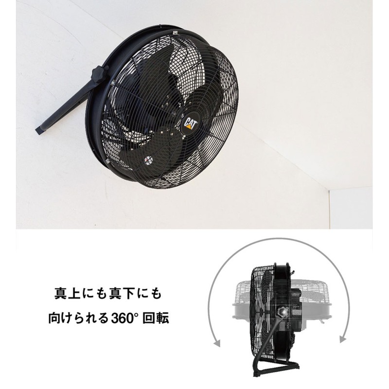 ムサシ 431545 フロアーファン羽根軸180°半回転機能付工業扇BK EEMF-18S180BK 1個(ご注文単位1個)【直送品】