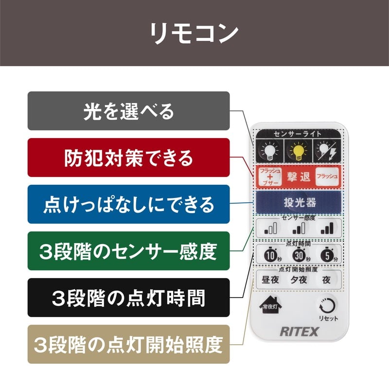 ムサシ 431109 LED-AC101512W×1灯リモコン付センサー 1個(ご注文単位1個)【直送品】