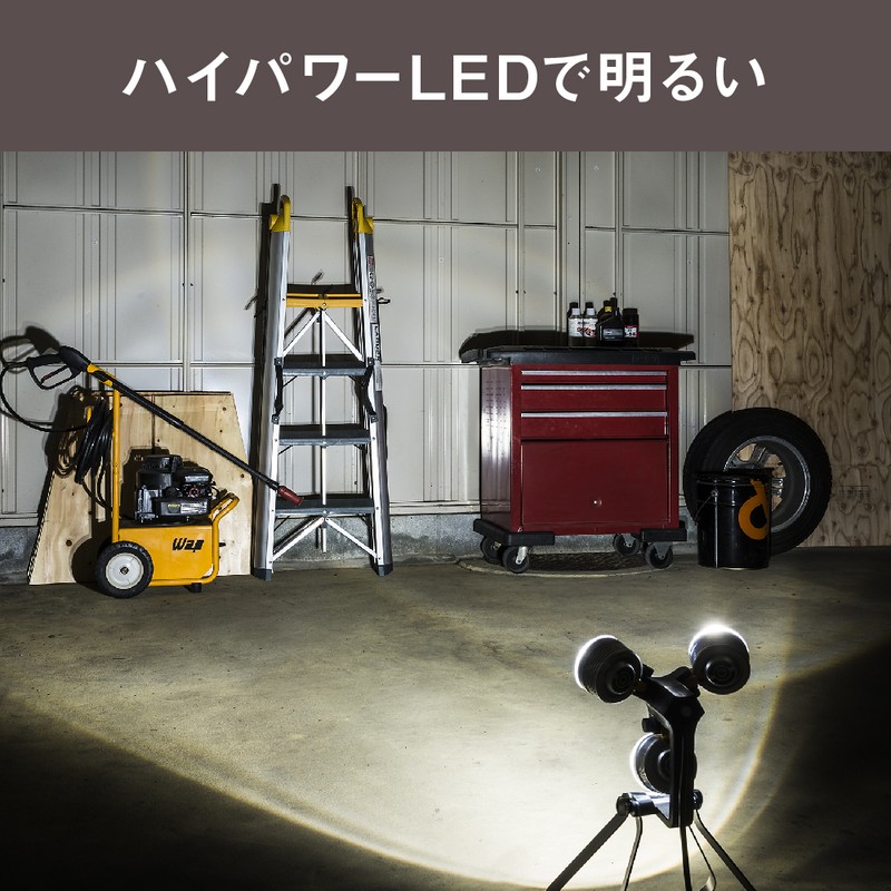 ムサシ 431274 WT-1000LEDスーパーワークライト3灯20W 1個(ご注文単位1個)【直送品】