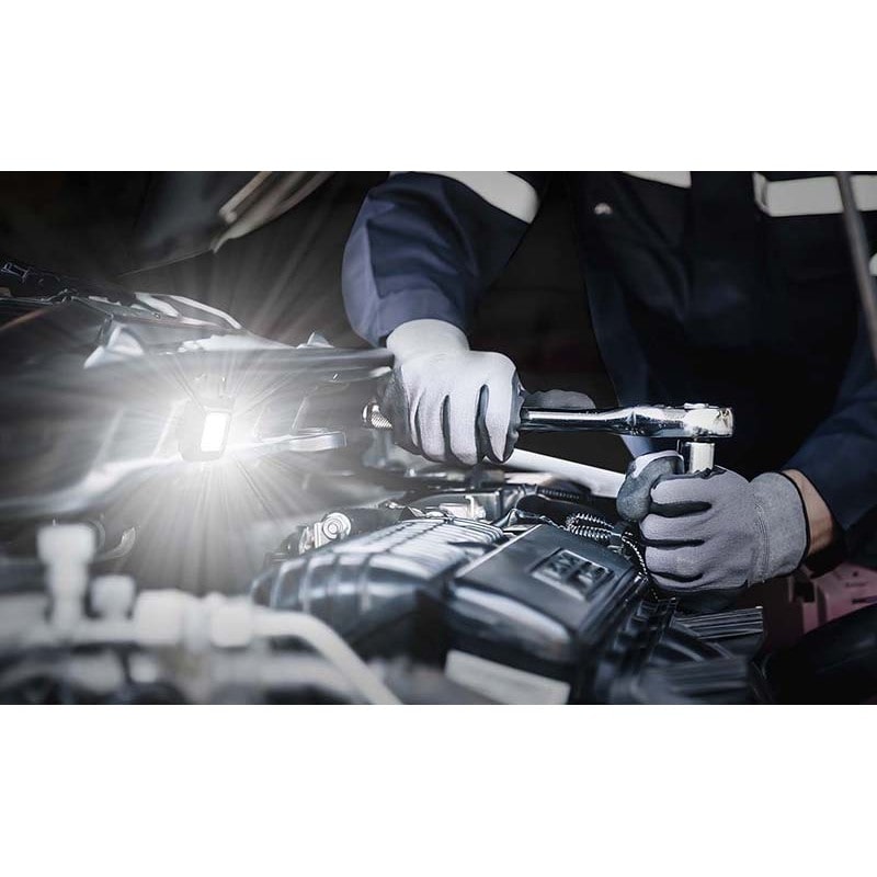 ムサシ 431455 充電式スーパーフラッシュライト6W ブラック COB-WL005BK 1個(ご注文単位1個)【直送品】