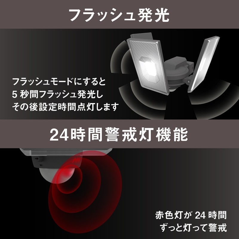 ムサシ 431488 12.5W×3灯 LEDセンサ-ライト LED-AC3050 1個(ご注文単位1個)【直送品】