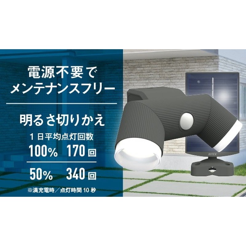 ムサシ 431450 S-CY604.5W×2灯 LEDソーラーセンサー 1個(ご注文単位1個)【直送品】