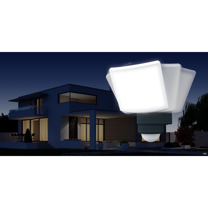 ムサシ 431484 LED-AC1017TA18W追尾式センサーライト 1個(ご注文単位1個)【直送品】