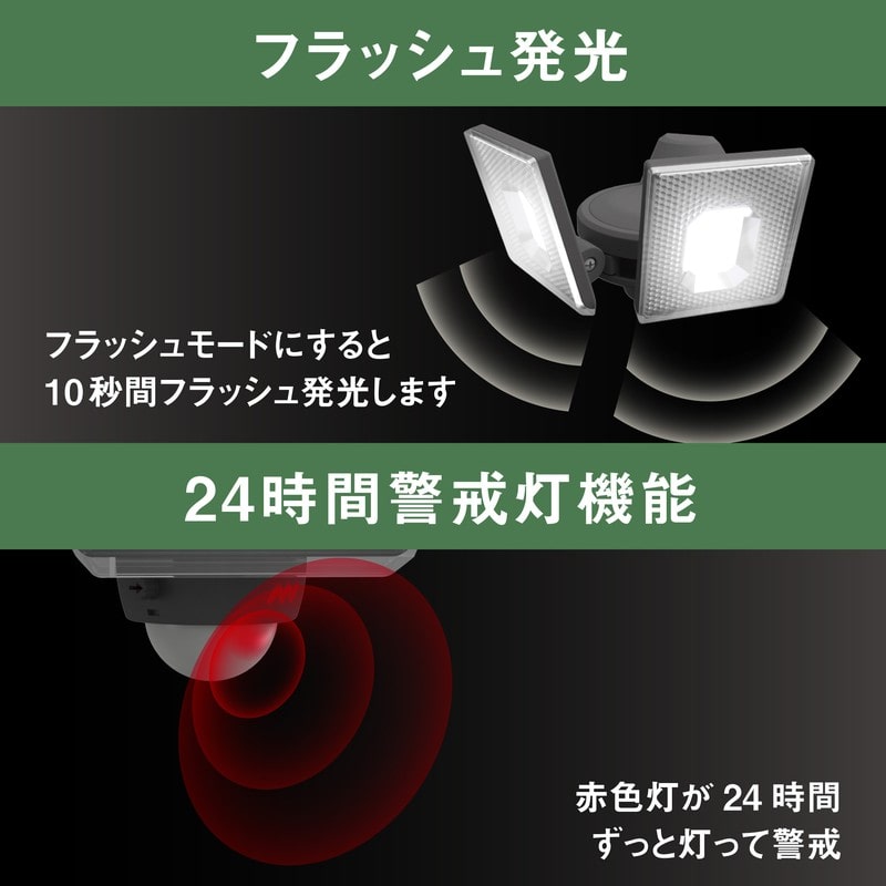 ムサシ 431512 5W×2灯 LED充電センサ-ライト LED-RC820 1個(ご注文単位1個)【直送品】