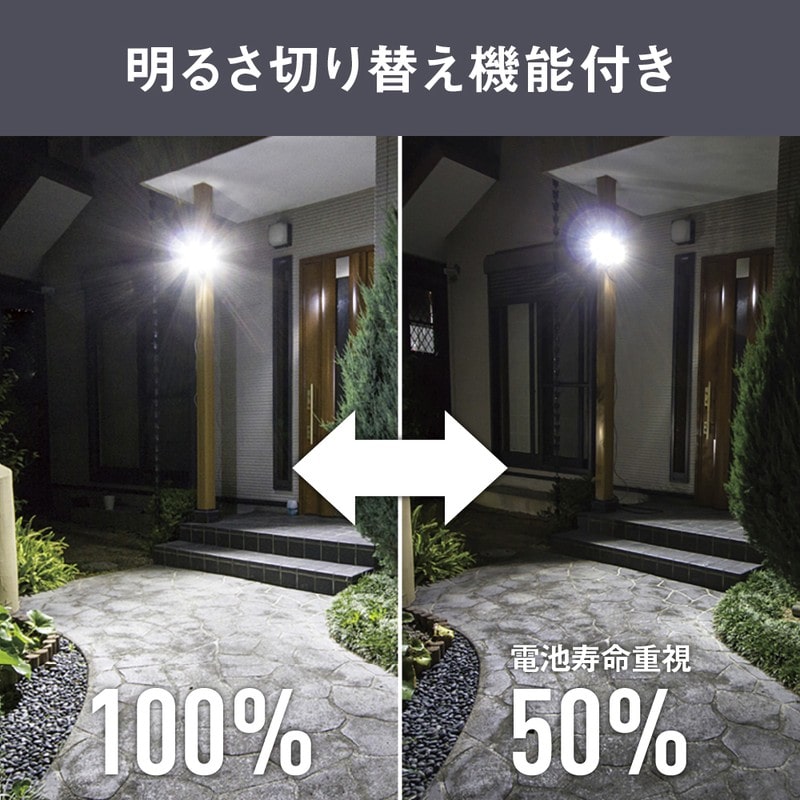 ムサシ 431112 S-110L5W×1灯LEDソーラーセンサーライト 1個(ご注文単位1個)【直送品】