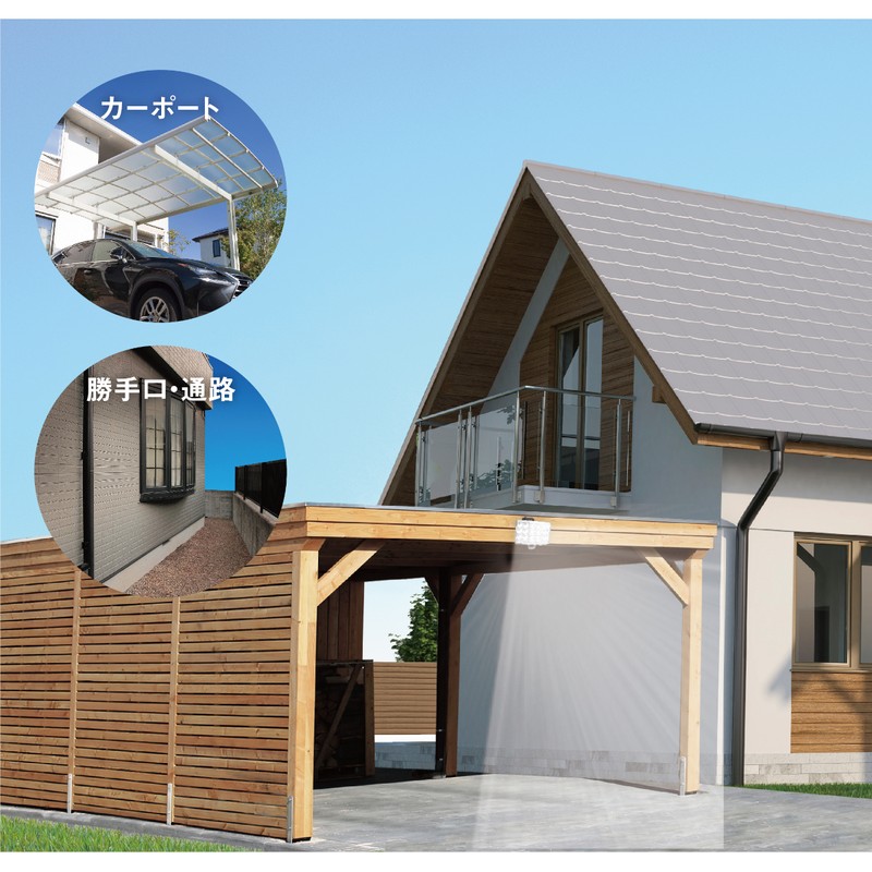 ムサシ 431037 LED-1709W ワイド LED乾電池センサー 1個(ご注文単位1個)【直送品】