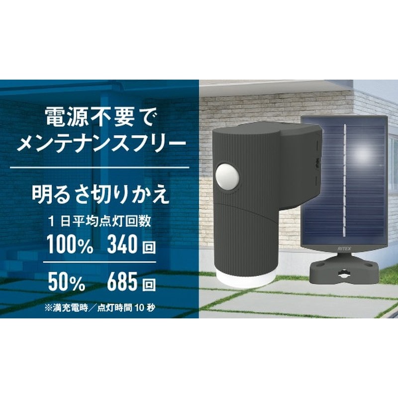 ムサシ 431449 S-CY30 4.5W×1灯LEDソーラーセンサー 1個（ご注文単位1個）【直送品】