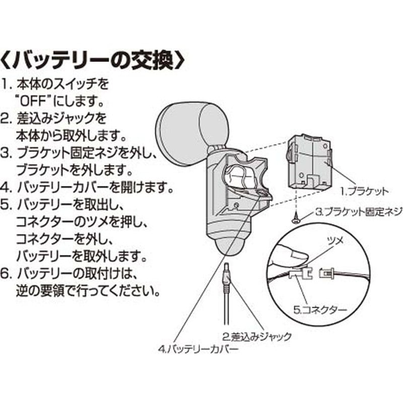 ムサシ 431427 ライテックスS-30LBS-30L用替バッテリー 1個（ご注文単位1個）【直送品】