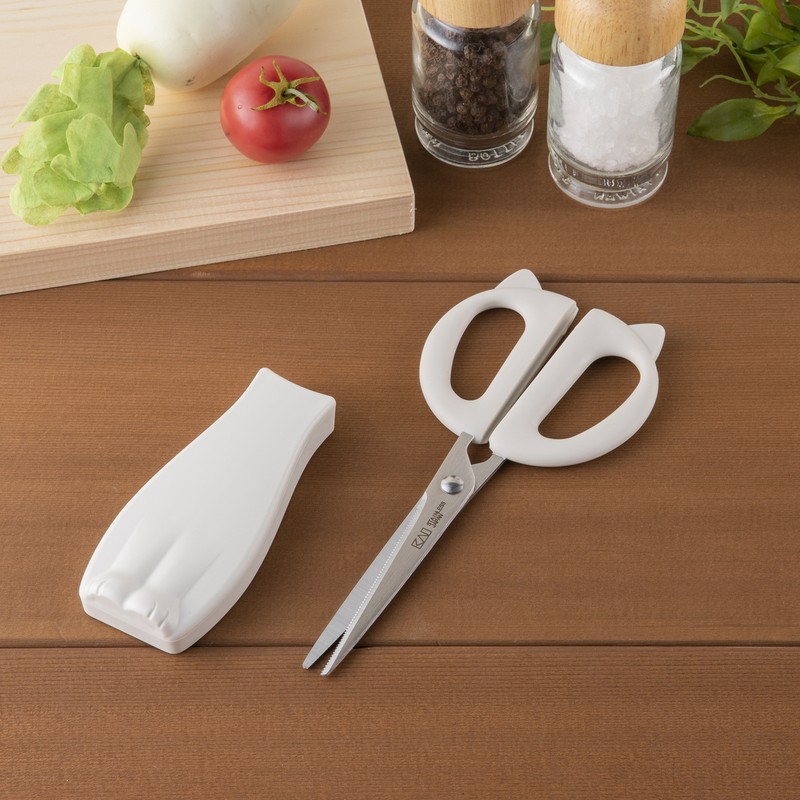 貝印 2040991 ケース付きねこのキッチンハサミウォームGR #DH2739 1個（ご注文単位1個）【直送品】