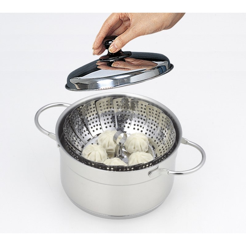 貝印 2041183 KKステンレスフリーサイズ蒸し器18~24cm用 DH8069 1個（ご注文単位1個）【直送品】