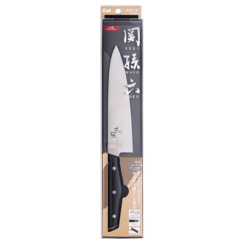 貝印 2041410 関孫六 あまいろ 牛刀180mm AB5487 1個（ご注文単位1個）【直送品】