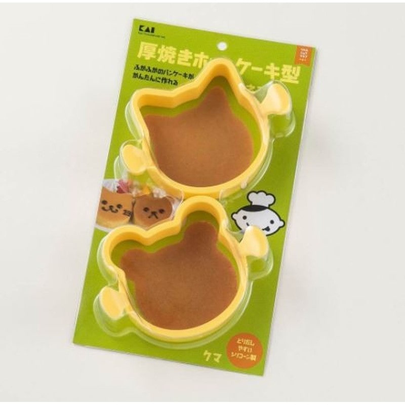 貝印 2040446 リトル・シェフクラブ厚焼きホットケーキ型ネコ・クマ #000DL7216 1個（ご注文単位1個）【直送品】