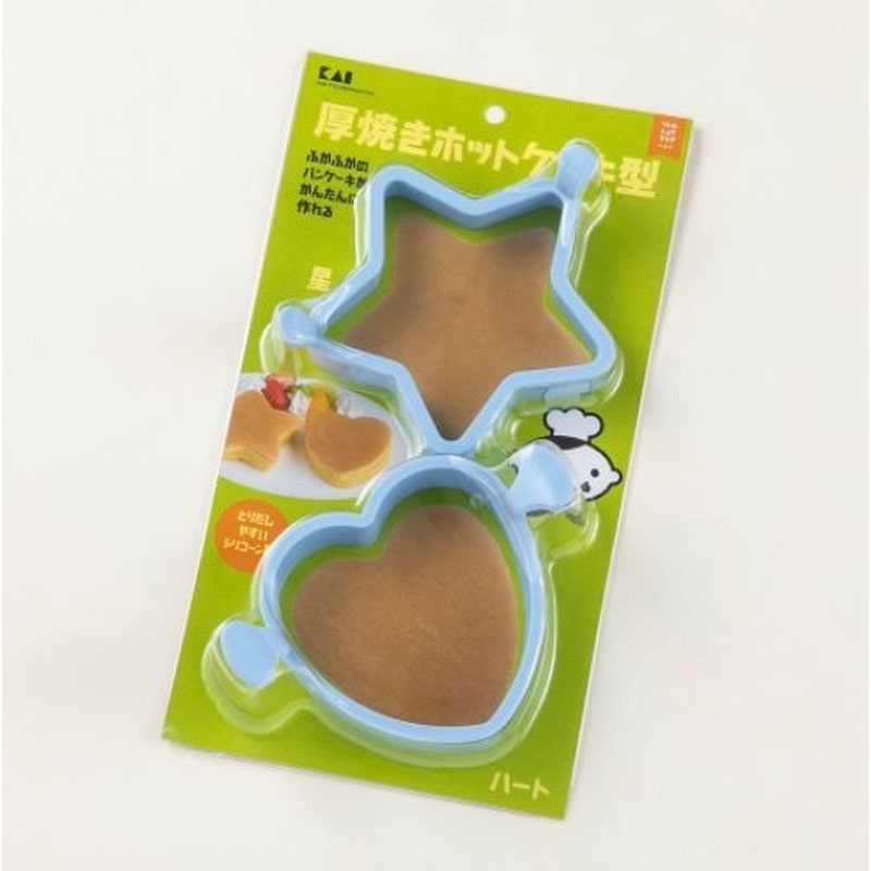 貝印 2040447 リトル・シェフクラブ厚焼きホットケーキ型星・ハート #000DL7217 1個（ご注文単位1個）【直送品】