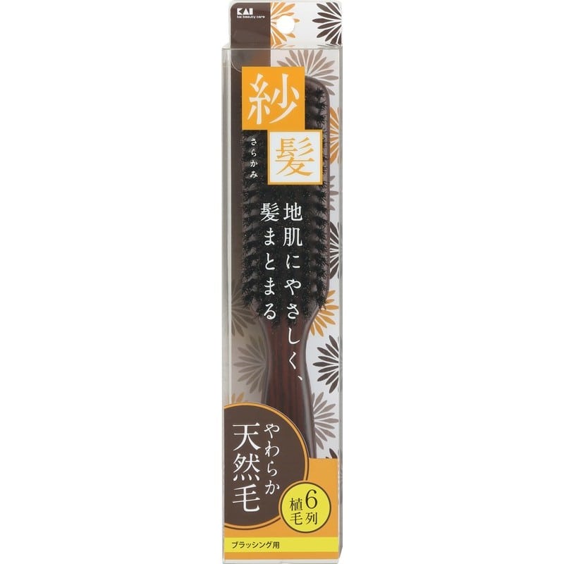 貝印 2040754 天然ブラシ 紗髪 L #000KQ1539 1個(ご注文単位1個)【直送品】