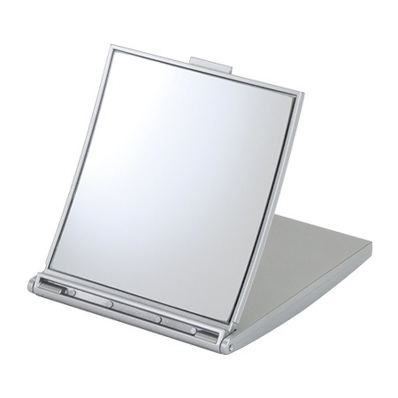 貝印 2040909 約5倍鏡付 コンパクトミラー シルバー #000KX0755 1個(ご注文単位1個)【直送品】