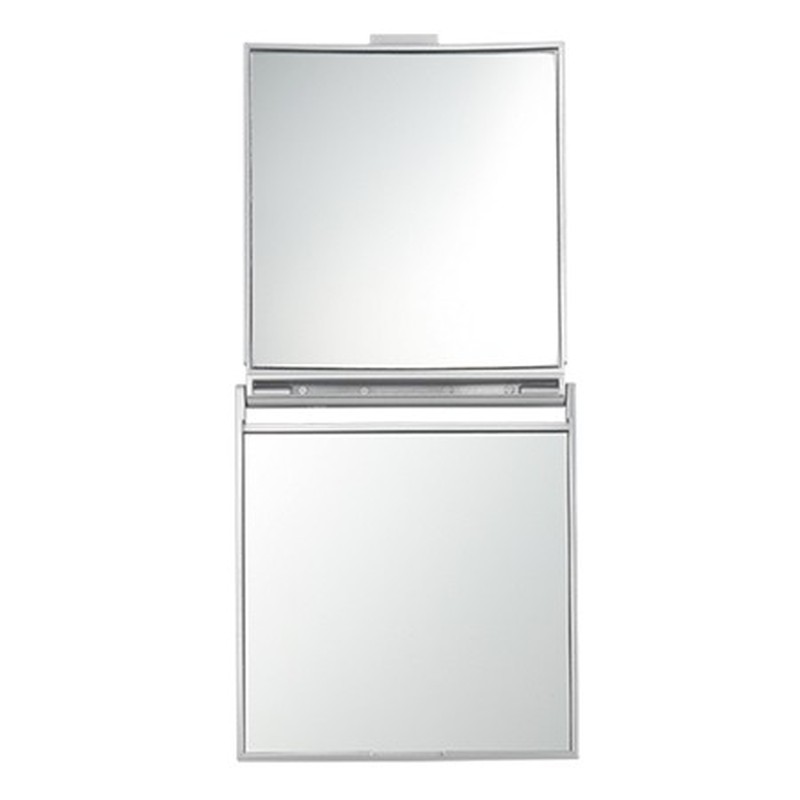 貝印 2040909 約5倍鏡付 コンパクトミラー シルバー #000KX0755 1個(ご注文単位1個)【直送品】