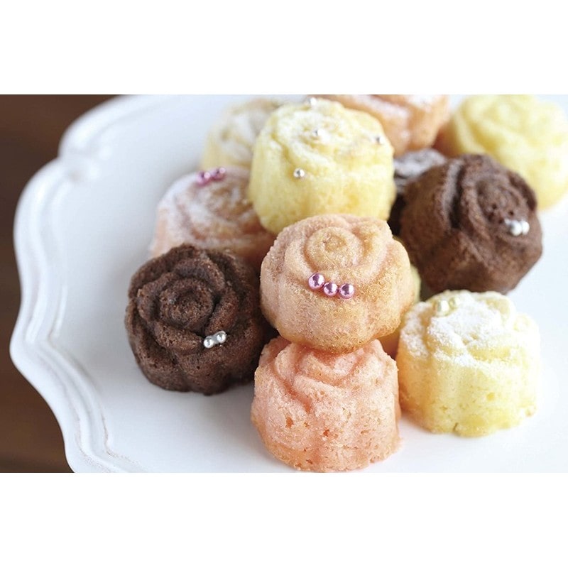 貝印 2040333 シリコーン製お菓子型 15個取り ローズ #000DL6249 1個(ご注文単位1個)【直送品】