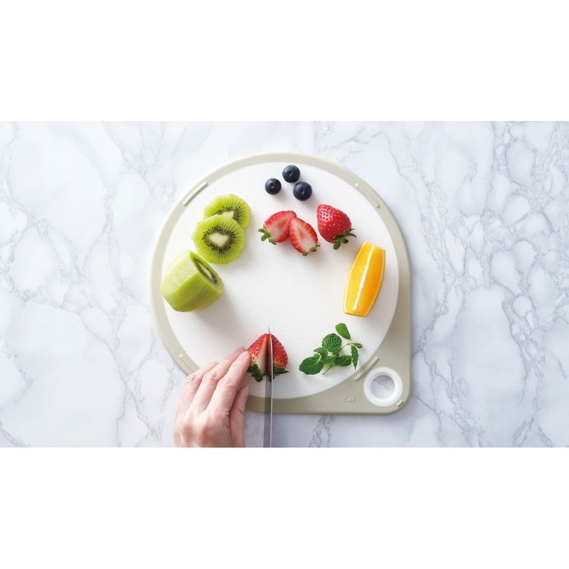 貝印 2040973 まるいまな板 25cm ホワイト #AP5327 1個(ご注文単位1個)【直送品】