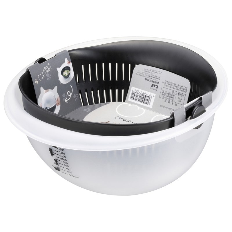 貝印 2041490 Nyammy ねこのザル・ボウル 000DF4701 1個（ご注文単位1個）【直送品】