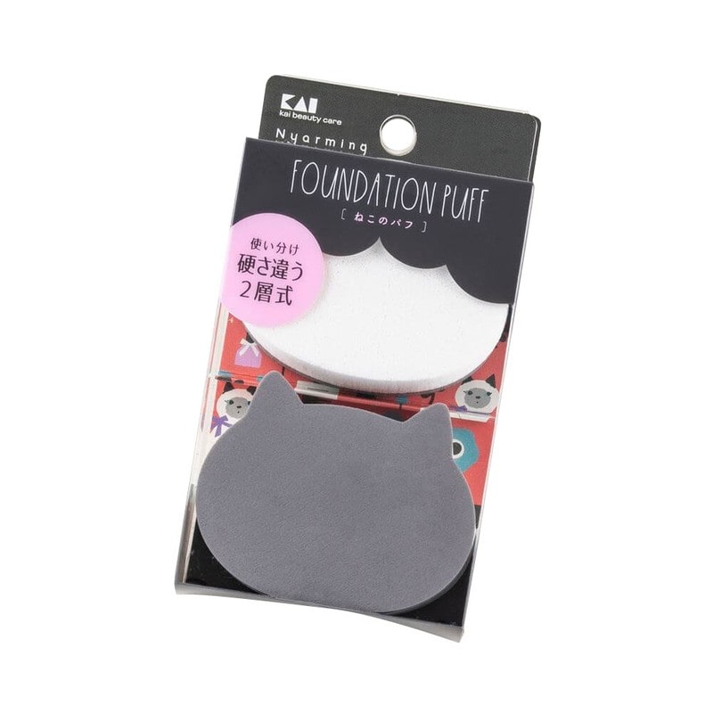 貝印 2040490 Nyarming ねこのパフ #000HC2206 1個（ご注文単位1個）【直送品】