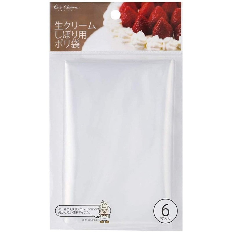 貝印 2040386 生クリーム絞り用ポリ袋 6枚入り #000DL6320 1個（ご注文単位1個）【直送品】