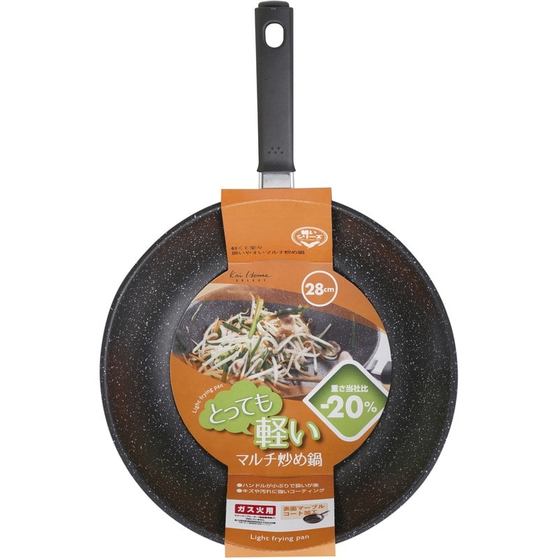 貝印 2041596 軽いマルチ炒め鍋 28cm 000DW5641 1個(ご注文単位1個)【直送品】