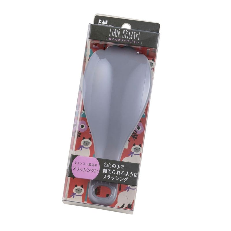 貝印 2040489 Nyarming ねこのポリヘアブラシ #000HC2205 1個（ご注文単位1個）【直送品】