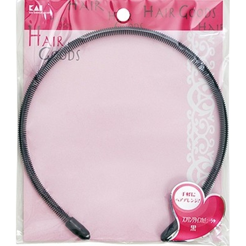 貝印 2040796 HGスプリングカチュシャ黒#000HA3015 1個（ご注文単位1個）【直送品】