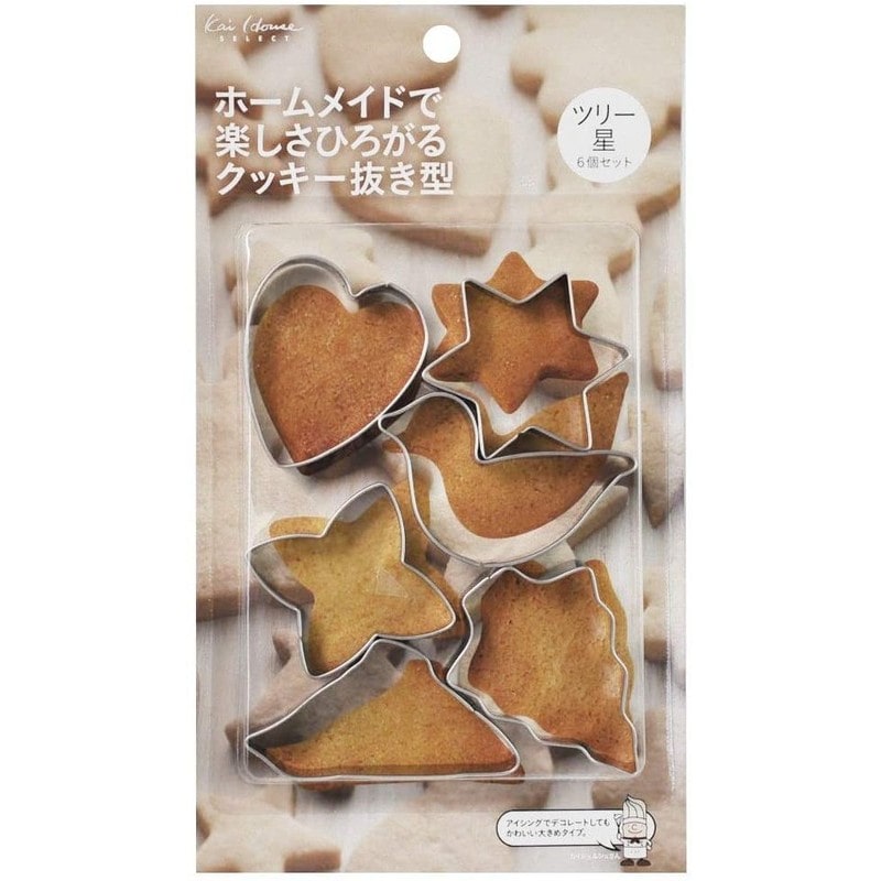 貝印 2040314 クッキー抜型 6個セット ツリー・星 #000DL6190 1個(ご注文単位1個)【直送品】