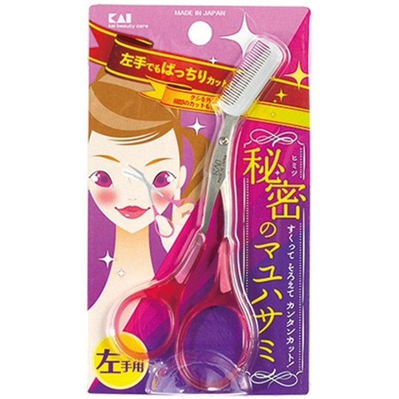 貝印 2040659 クシ付きマユハサミ左PK #000KQ3034 1個（ご注文単位1個）【直送品】