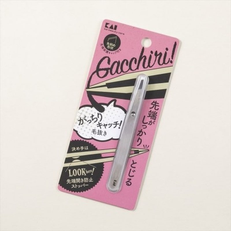 貝印 204889 がっちりキャッチ毛抜きシルバー #000KQ3215 1個（ご注文単位1個）【直送品】