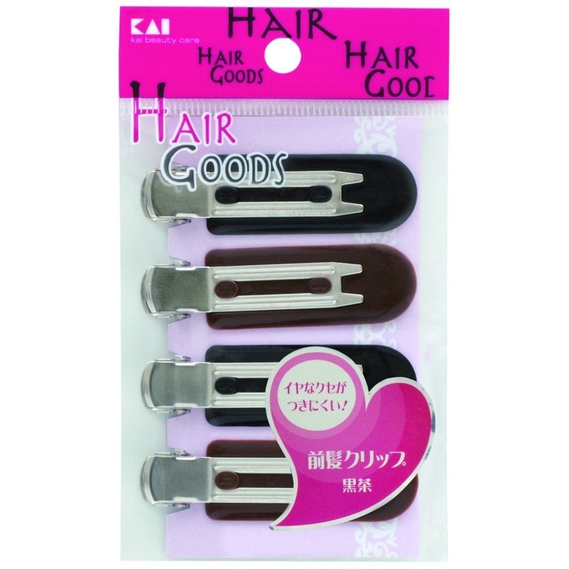 貝印 2040794 HG 前髪クリップ 黒茶 #000HA0077 1個（ご注文単位1個）【直送品】