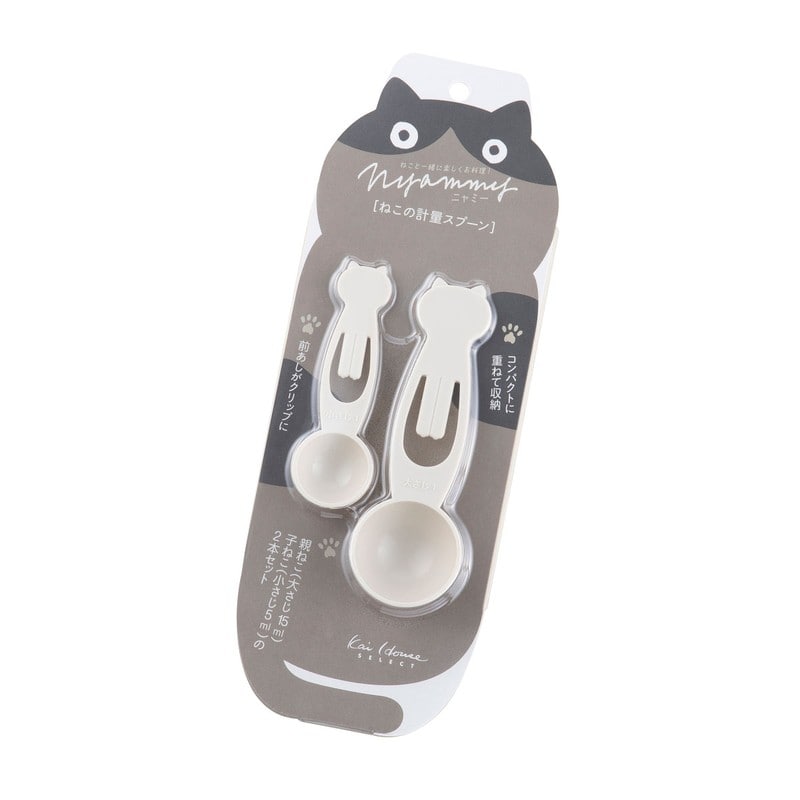 貝印 2040990 Nyammy ねこの計量スプーンウォームグレー #DH2738 1個(ご注文単位1個)【直送品】