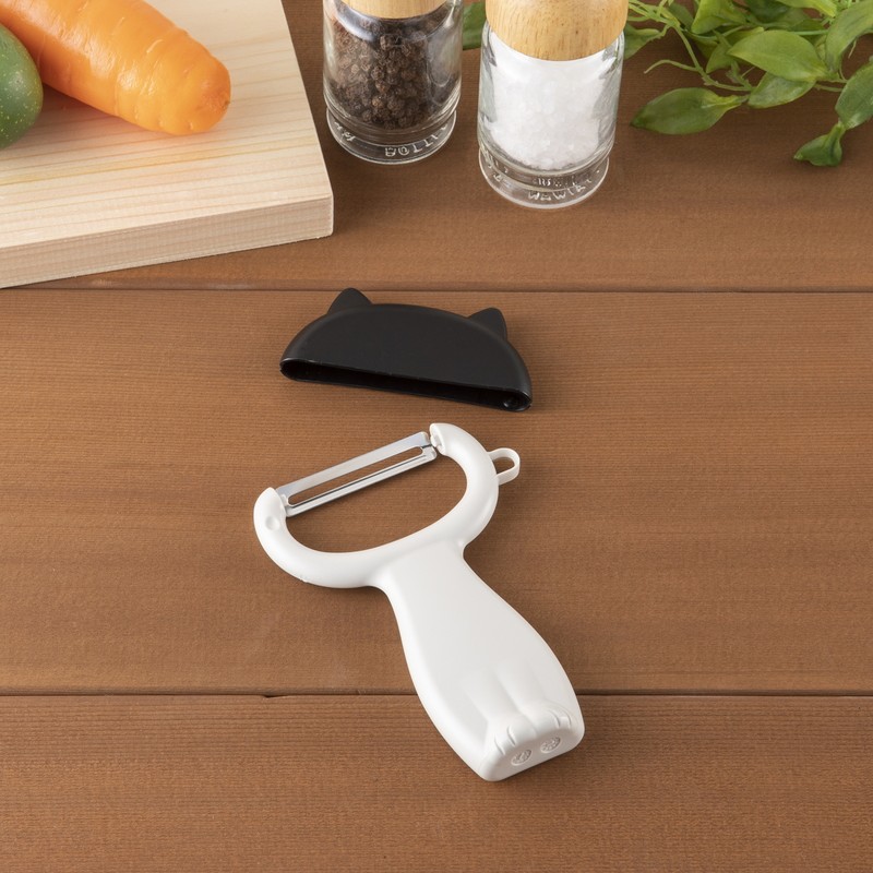 貝印 2040988 ぼうし型カバー付き ねこのピーラー ウォームGR #DH2736 1個(ご注文単位1個)【直送品】