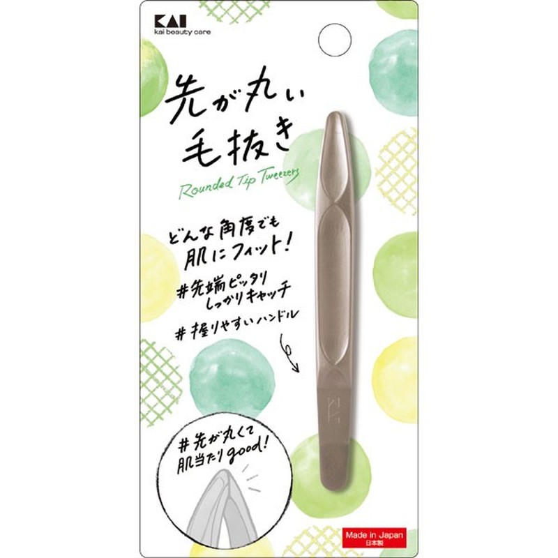 貝印 2040051 貝印 先が丸い毛抜きシルバー #000KQ3211 1個（ご注文単位1個）【直送品】