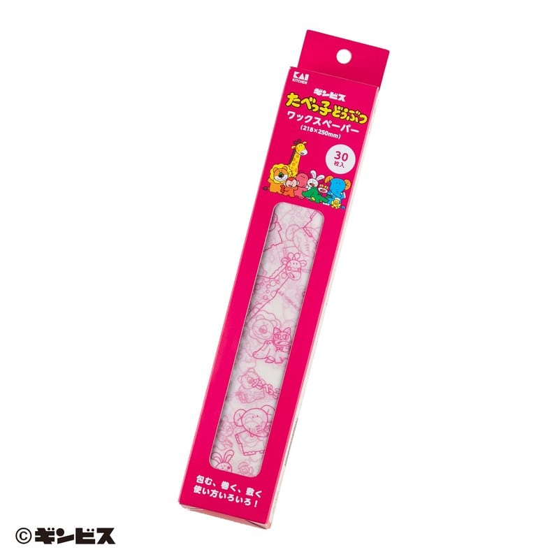 貝印 2041006 ワックスペーパー たべっ子どうぶつピンク #DL8106 1個（ご注文単位1個）【直送品】