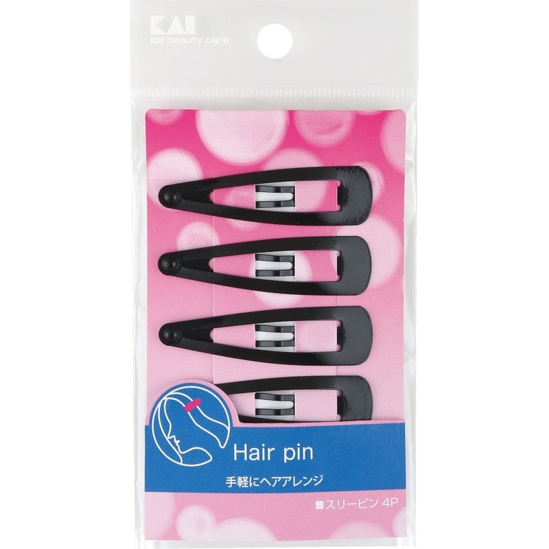 貝印 2040565 SS スリーピン 4P BK #000HL0142 1個(ご注文単位1個)【直送品】