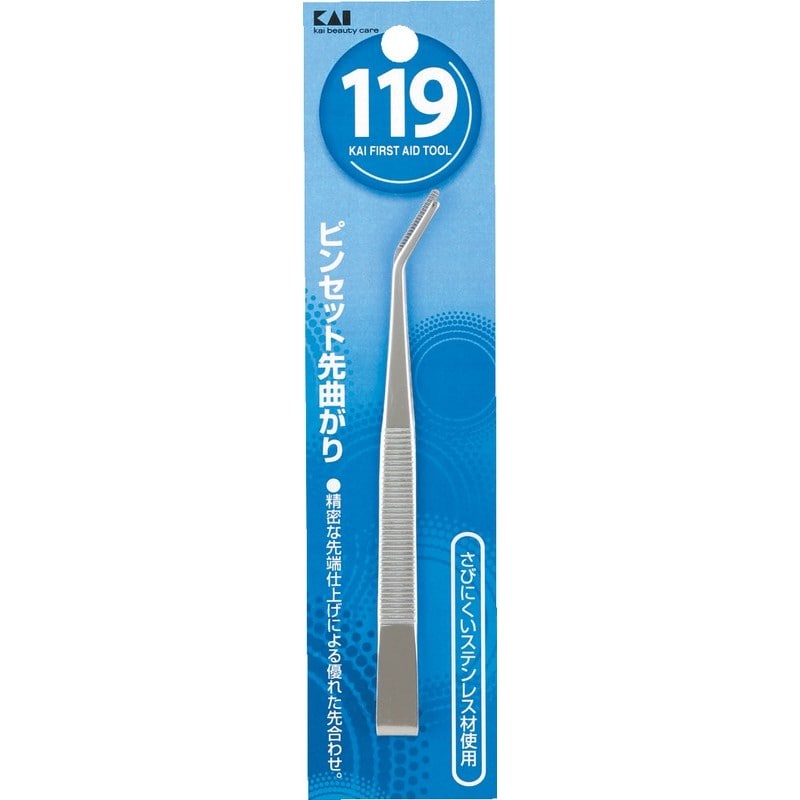 貝印 2040895 119 ピンセット先曲がり #000KF1023 1個(ご注文単位1個)【直送品】