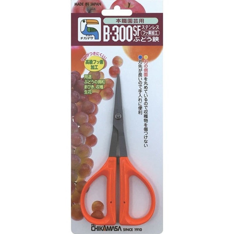 近正 103261 B-300SF ステンフッ素ぶどう鋏 BP 1個（ご注文単位1個）【直送品】