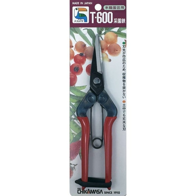 近正 103271 T-600 菜園鋏 尖直刃 BP 1個（ご注文単位1個）【直送品】