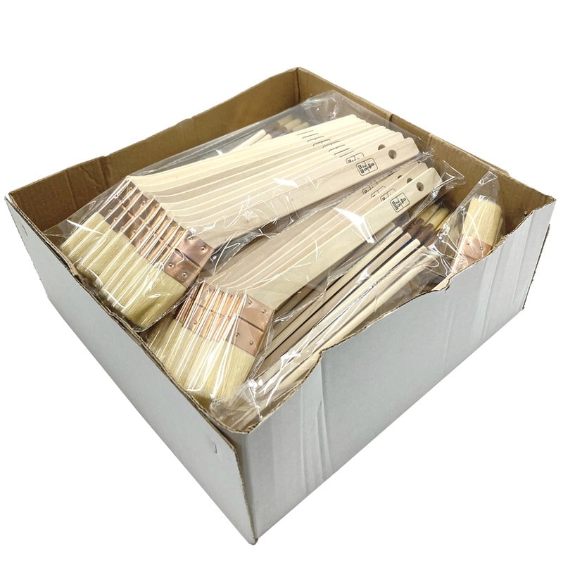 好川産業 9041143 白毛 無印 目地刷毛筋違 8号 100本入 #116357 1個（ご注文単位1個）【直送品】