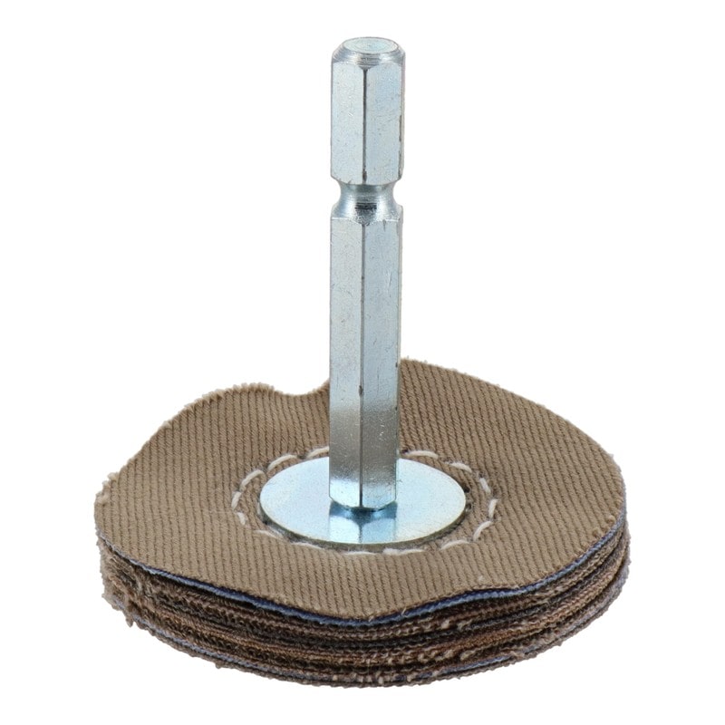 三共コーポレーション 4071341 六角軸軸付ステンレス仕上用布バフ 50mm #332305 1個(ご注文単位1個)【直送品】