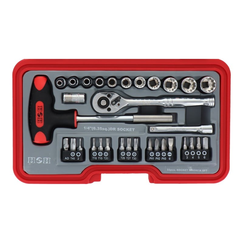 三共コーポレーション 4342357 32pcs.ソケットレンチセット #820081 1個(ご注文単位1個)【直送品】