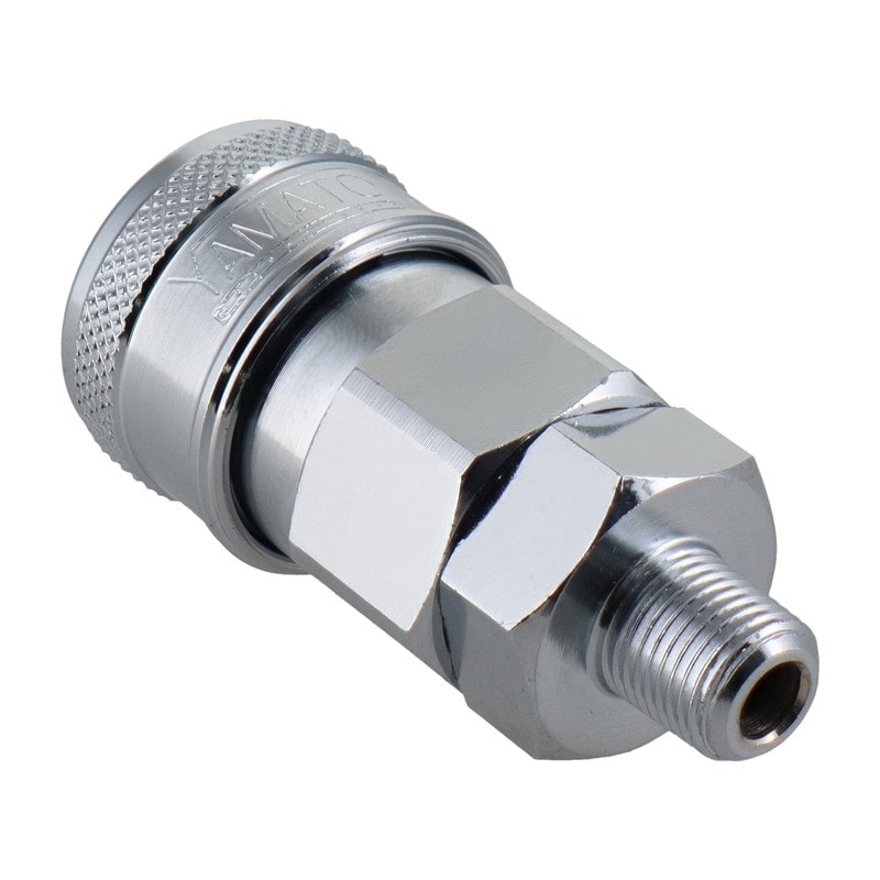 三共コーポレーション 4342825 エアー用ツータッチソケット R1/8テーパーオネジ #714035 1個（ご注文単位1個）【直送品】