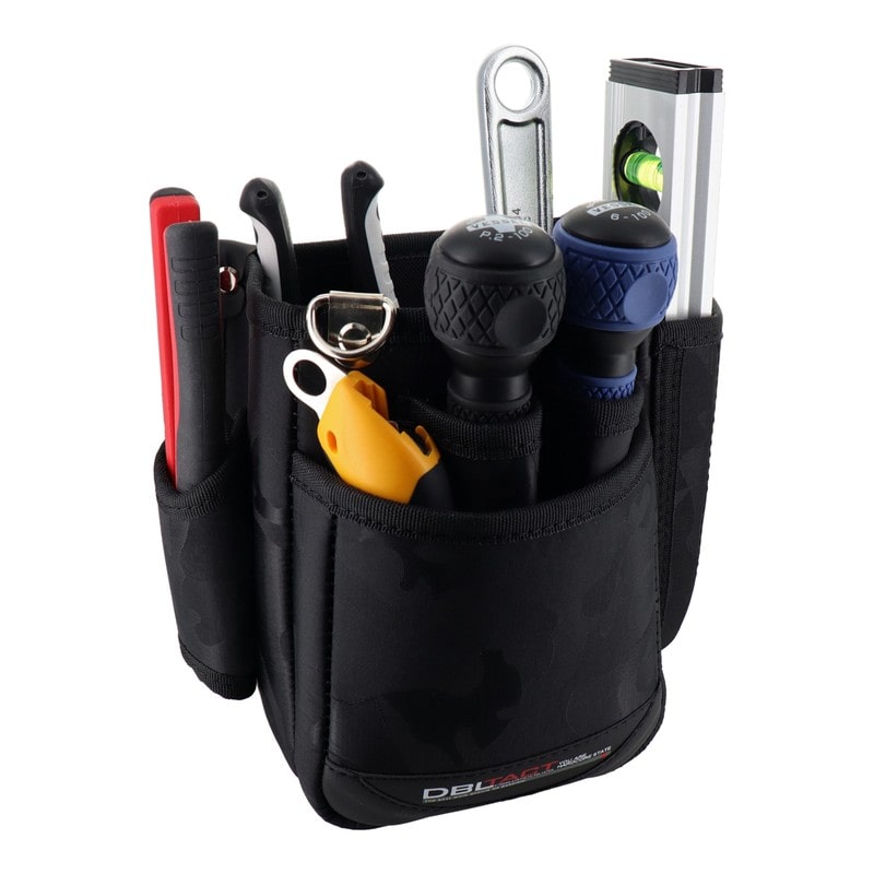 三共コーポレーション 4348796 腰袋 2段 水平器入れ付 ブラック迷彩 DT-26-BC 1個（ご注文単位1個）【直送品】