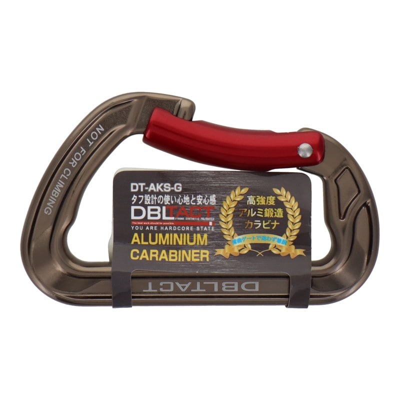 三共コーポレーション 4348987 アルミ鍛造カラビナ ガンメタ DT-AKS-G 1個(ご注文単位1個)【直送品】