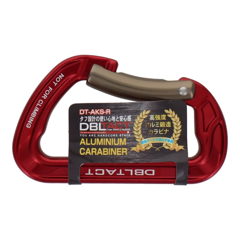 三共コーポレーション 4348988 アルミ鍛造カラビナ レッド DT-AKS-R 1個(ご注文単位1個)【直送品】