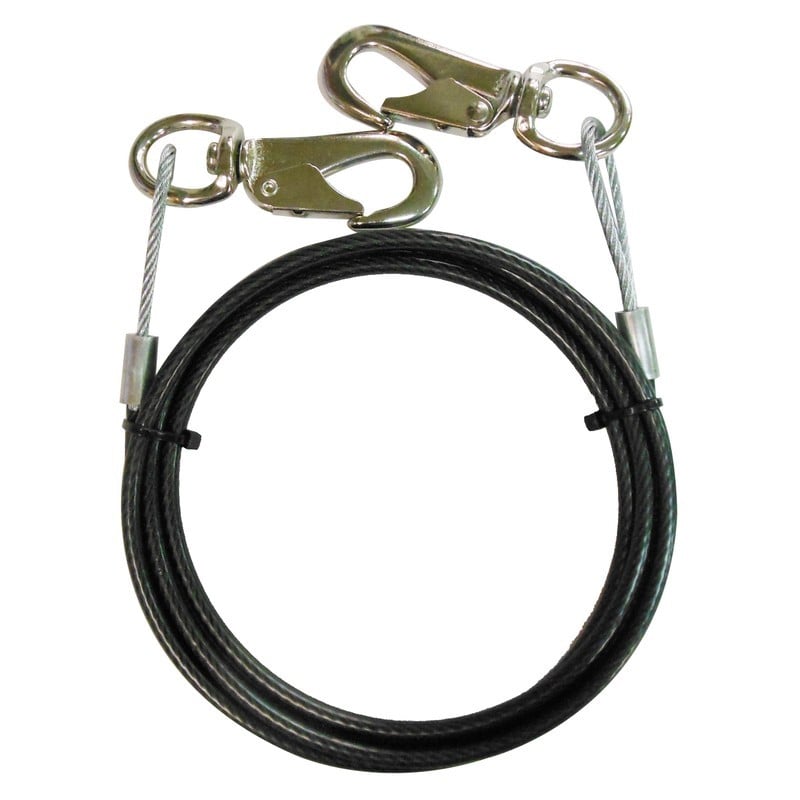 三共コーポレーション 4352216 ワイヤーロープ両端スナップ加工径3.2mm×2m #360634 1個(ご注文単位1個)【直送品】